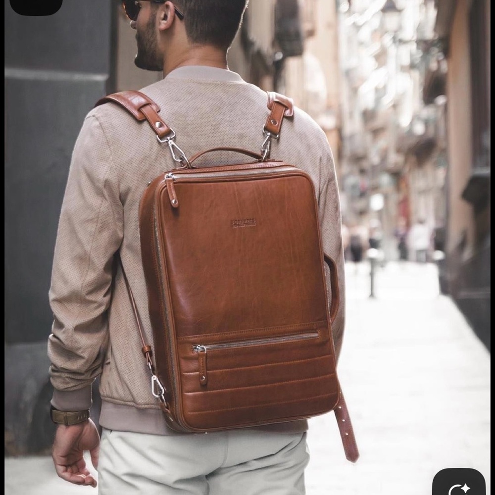 BRAND NEW | 3-In One Leather BACKPACK, BRIEFCASE, MESSENGER BAG
